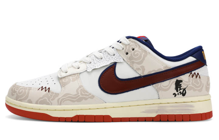 Nike Nike Dunk Abrasion Resistant Breathable Abrasion Resistant Breathable Low top Skateboard Shoes Men's White Red