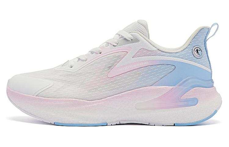 QIAODAN Fearless SE Cushioning Slip Resistant Breathable Low top Running Shoes Women's White Pink