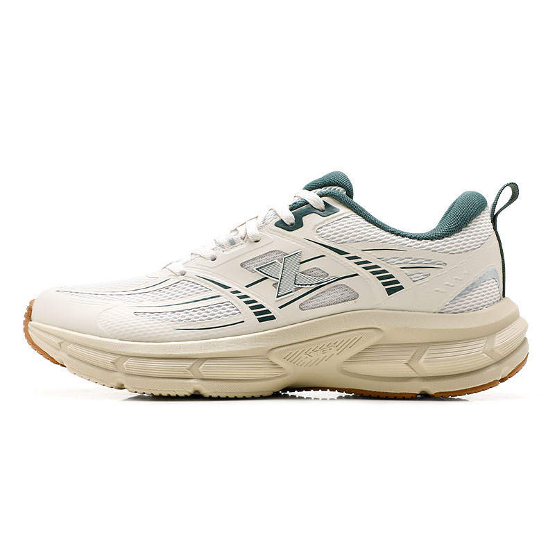XTEP Cushioning Breathable Abrasion Resistant Low top Casual Running Shoes Men's White Gray Green