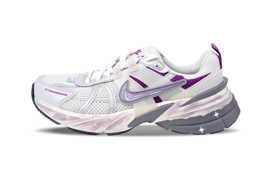 Nike Nike V2K Run Low top Running Shoes Women's Gray White Purple