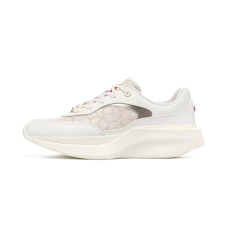 LI-NING 1990 LI NING 1990 Xunyu Cushioning Abrasion Resistant Cushioning, Wear Resistant Low top Running Shoes Men's Ecru Gold