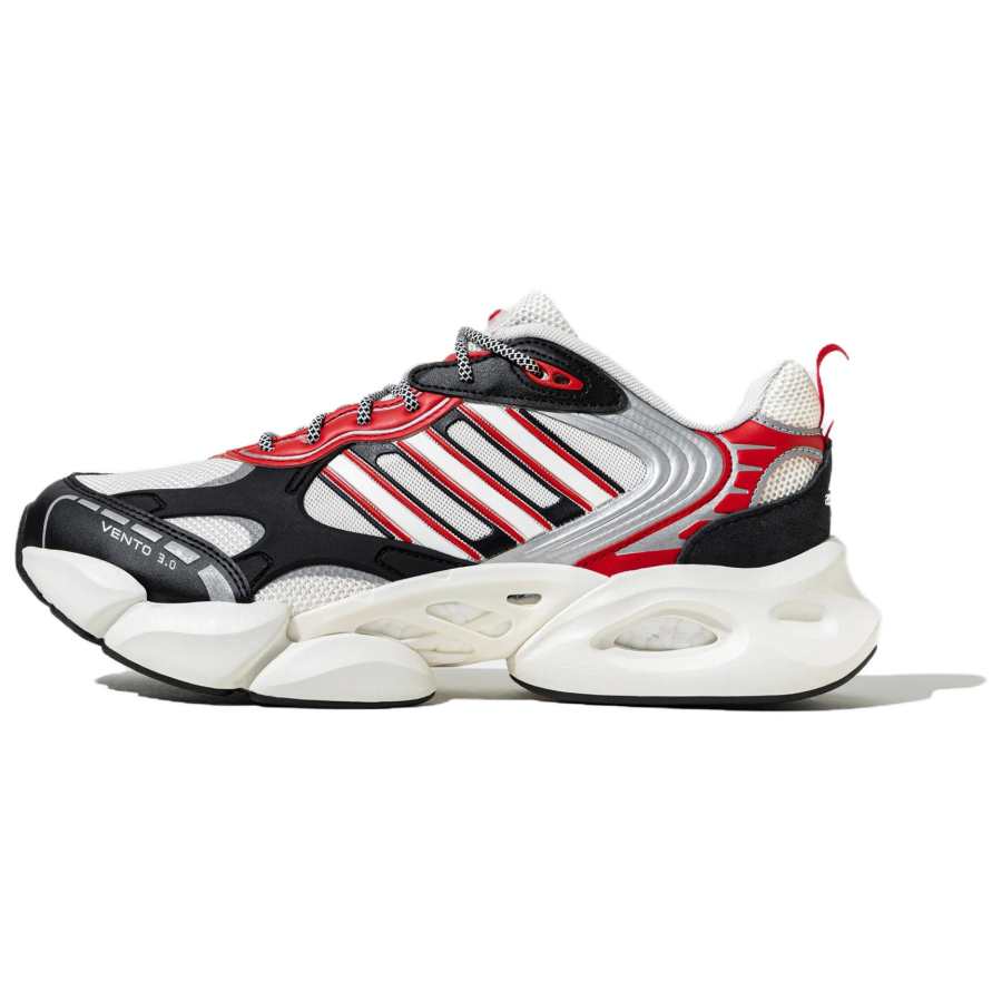 Adidas Adidas CLIMACOOL VENTO 3.0 Slip Resistant Abrasion Resistant Low top Running Shoes Men's White Red Black