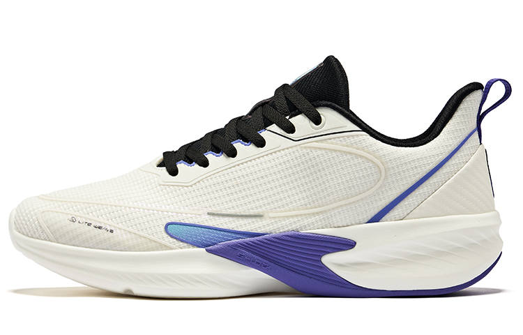 Erke Cushioning Breathable Low top Running Shoes Men's Microcrystal White Jet Black