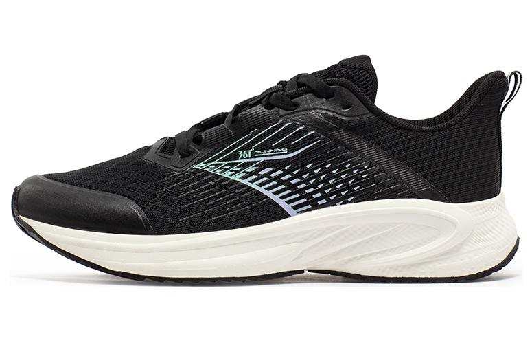 361° Cushioning Breathable Lightweight Low top Running Shoes Women's Black Blue