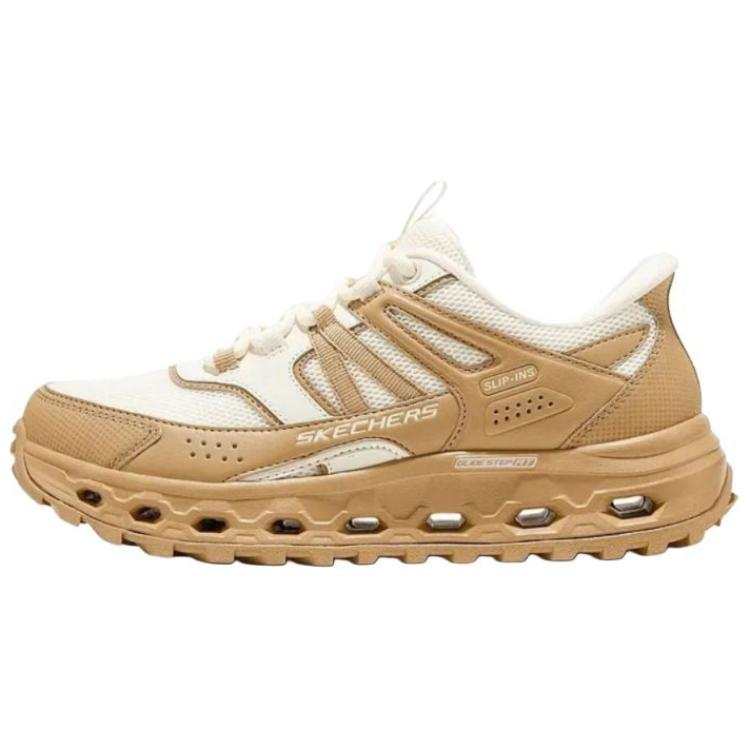 Skechers OUTDOOR Textile, Synthetic Leather Low top Casual Shoes Women's Yellow White