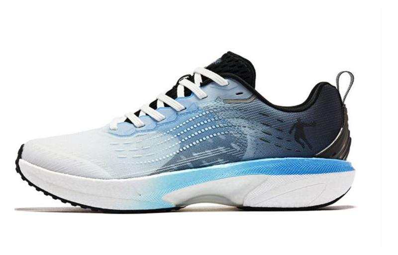 QIAODAN Cushioning Lightweight Low top Running Shoes Men's Black Blue