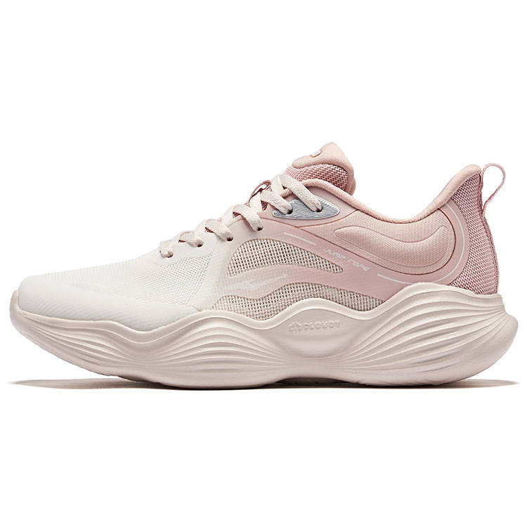Erke Cushioning, Wear Resistant Low top Casual Running Shoes Women's Pink White