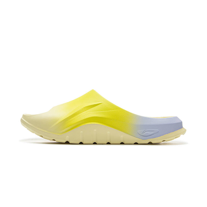 Li-Ning YINGXIONGLIANMENGYONGCHIPAIDUI x LiNing Soft Clap Slip Resistant Abrasion Resistant Slide Slippers Unisex Yellow Purple