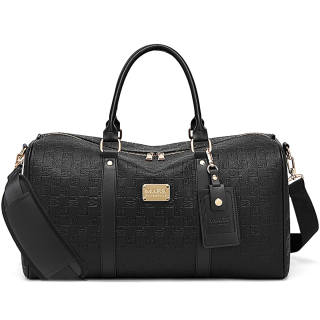 FAIRWHALE Synthetic Leather Travel Bag Unisex Black