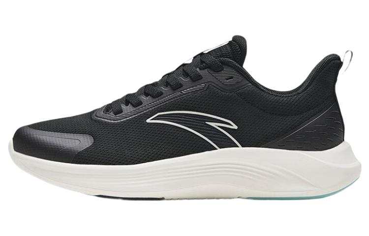 Anta Lightweight Cushioning Slip Resistant Abrasion Resistant Low top Casual Running Shoes Men's Black White