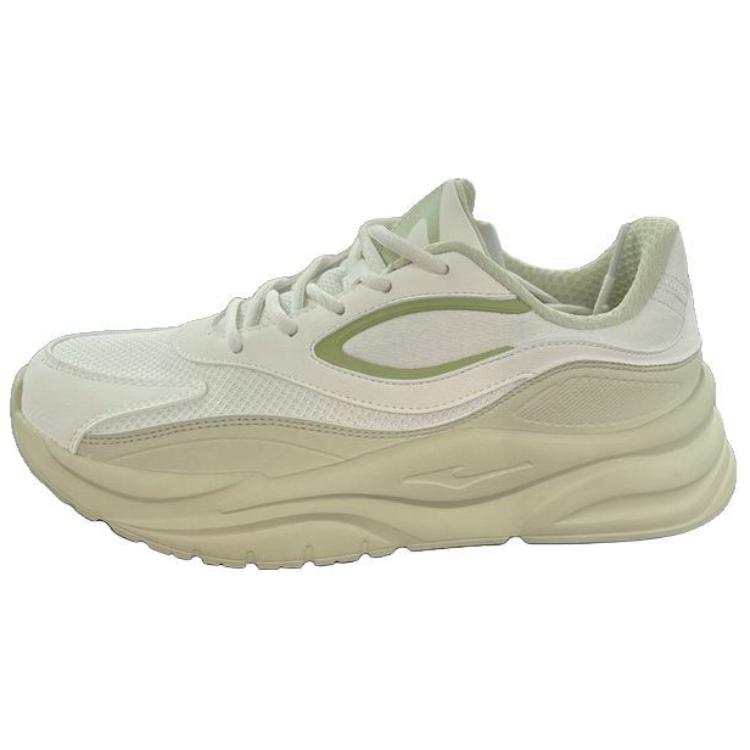 Erke Breathable Lightweight Breathable And Lightweight Low top Running Shoes Women's White Green
