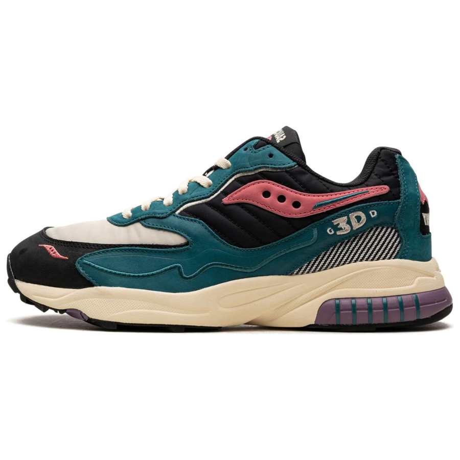 Saucony 3D Grid Hurricane Slip Resistant Abrasion Resistant Low top Casual Shoes Men's Blue