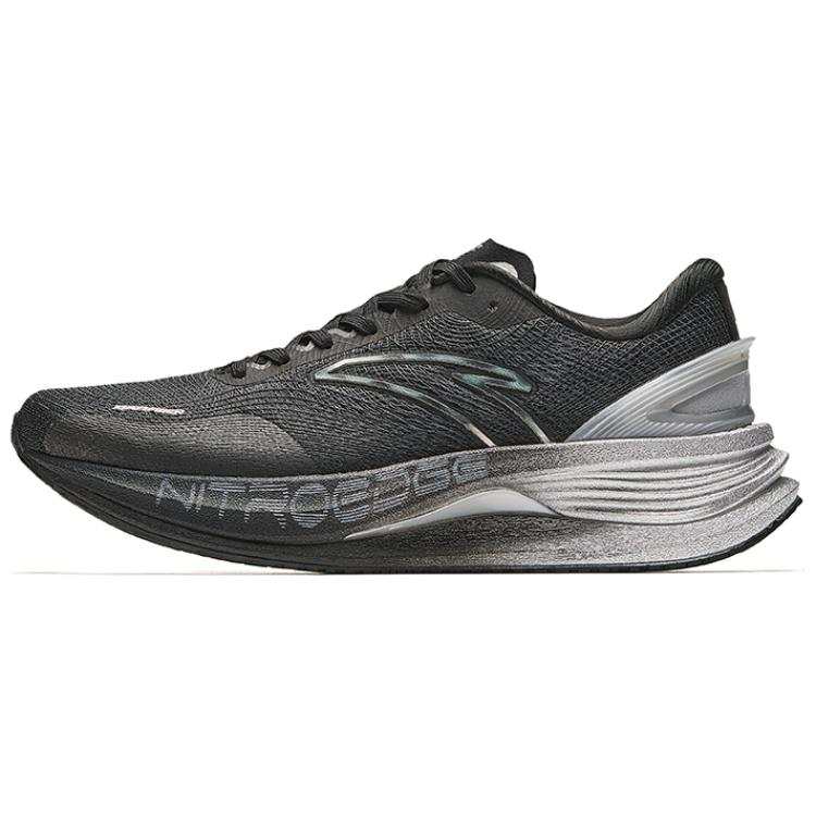 Anta Cushioning, Wear Resistant Low top Running Shoes Men's Black White