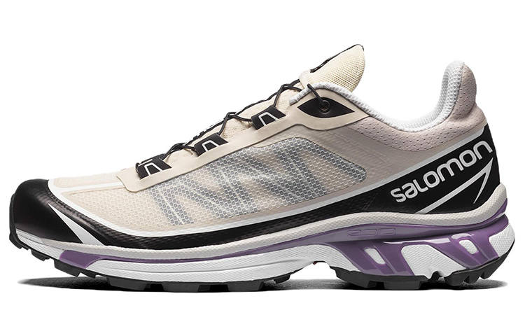 SALOMON XT 6 Cushioning Abrasion Resistant Low top Running Shoes Unisex Beige Black