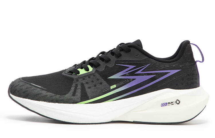 361° Cushioning Slip Resistant Abrasion Resistant Breathable Low top Running Shoes Men's Black Lime