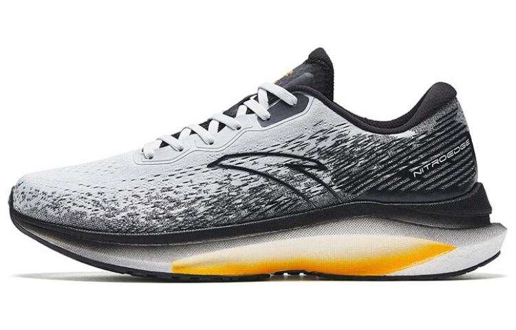 Anta Champion Running Shoes Lite Cushioning, Wear Resistant Low top Running Shoes Men's Black Gray White