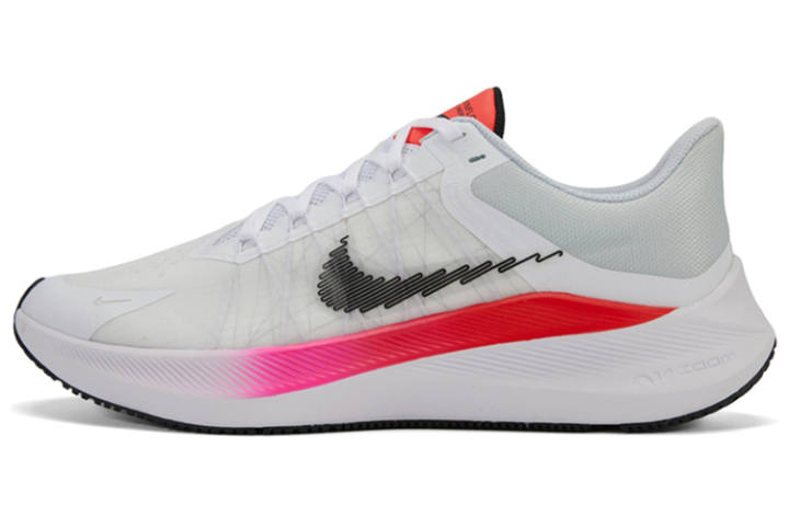 Nike Nike Zoom Winflo 8 Comfortable Low top Air Cushion Casual Training Running Shoes Men's White