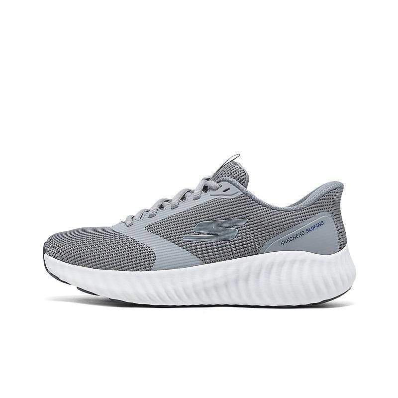 Skechers GO RUN NOW Comfortable Breathable Moisture Wicking Low top Running Shoes Men's Gray