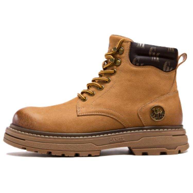 CAMEL Abrasion Resistant Shock Absorbers Slip Resistant Short Outdoor Boots 4.3cm Men's Desert Yellow