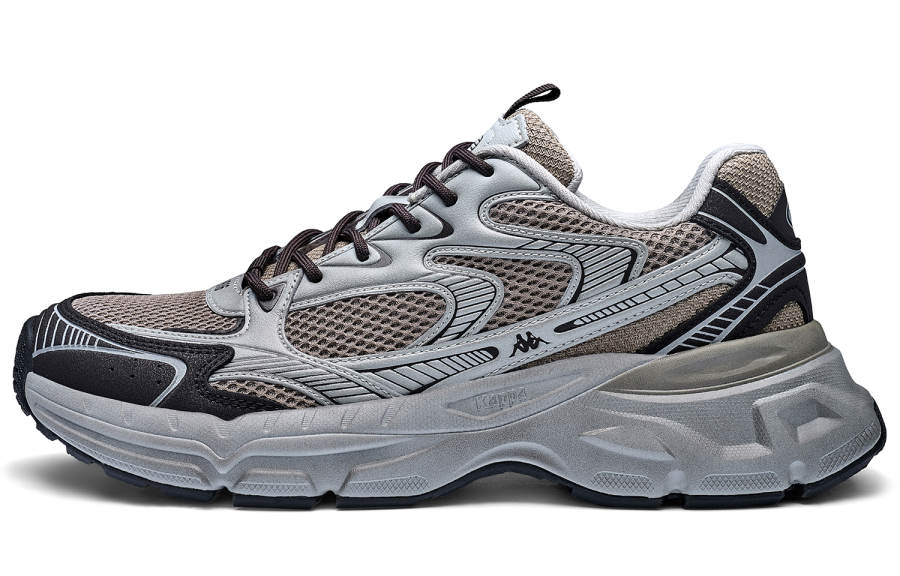 Kappa Slip Resistant Abrasion Resistant Low top Casual City Commuting Running Shoes Unisex Gray