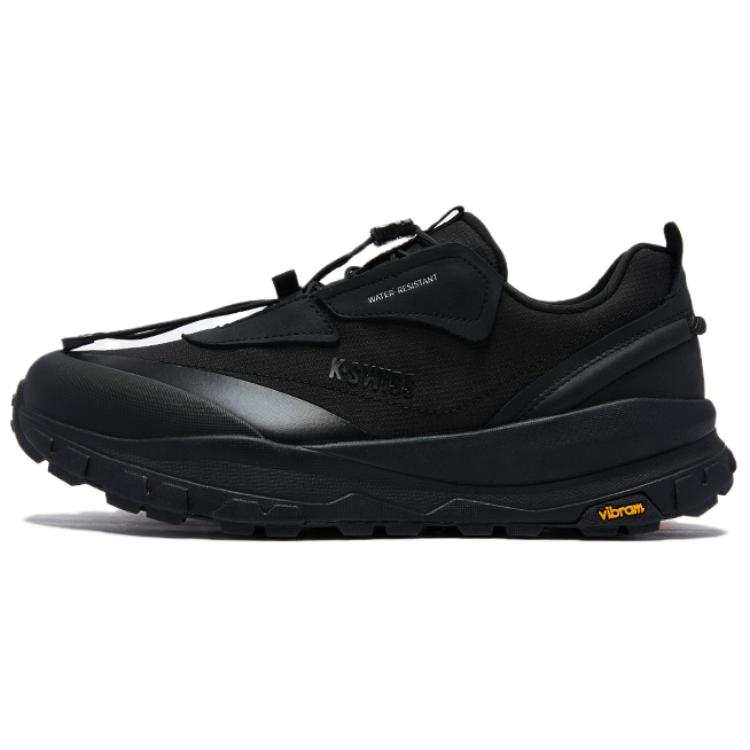 K·SWISS Textile, Synthetic Leather Low top Running Shoes Unisex Pure Black Dreamy Silver