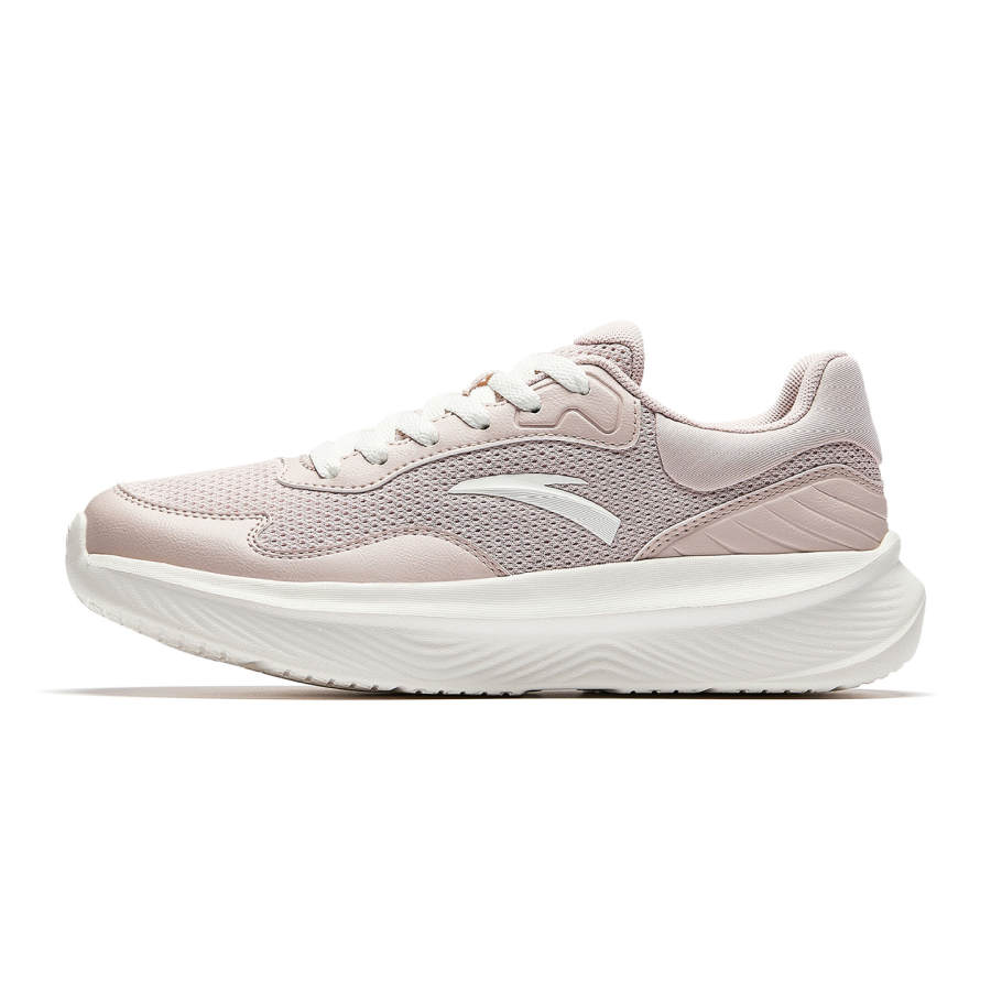 Anta Fabric Low top Running Shoes Women's Lotus Gray/Ivory White