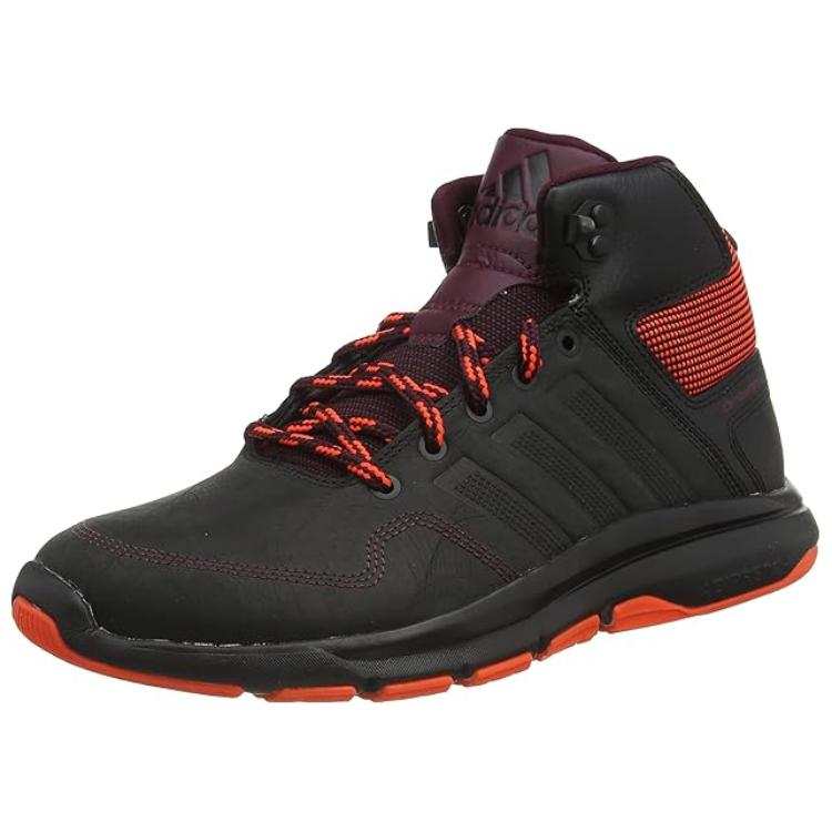 Adidas Adidas Climawarm Supreme Vintage Leather Slip Resistant Abrasion Resistant Mid top Running Shoes Men's Black Brown