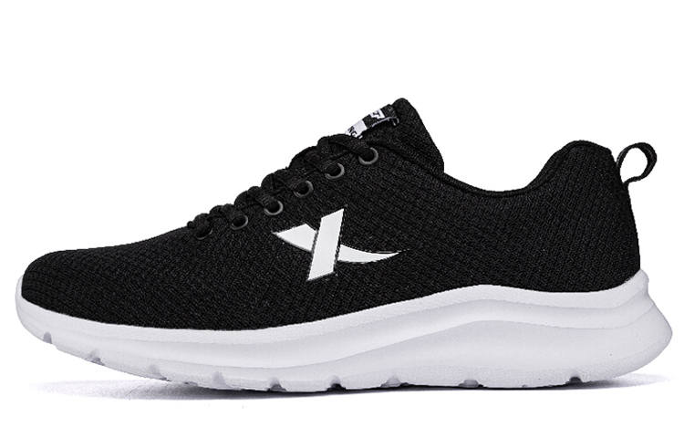 XTEP Slip Resistant, Abrasion Resistant, Breathable, Lightweight Low top Running Shoes Men's Black White