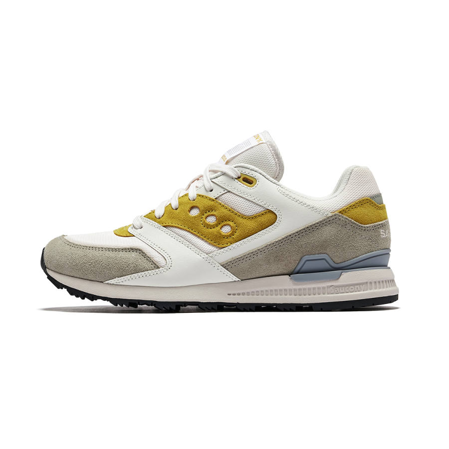 Saucony COURAGEOUS Slip Resistant Slip Resistant Low top Casual Shoes Unisex White Gray Yellow