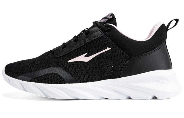 Erke Mesh Cushioning Breathable Lightweight Low top Running Shoes Women's Jet Black