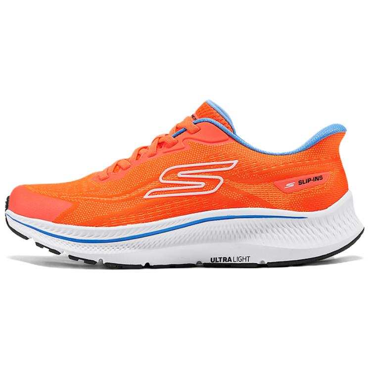 Skechers MEN'S GO Breathable Lightweight Support Cushioning Balance Anti Rollover Low top Running Shoes Men's Orange