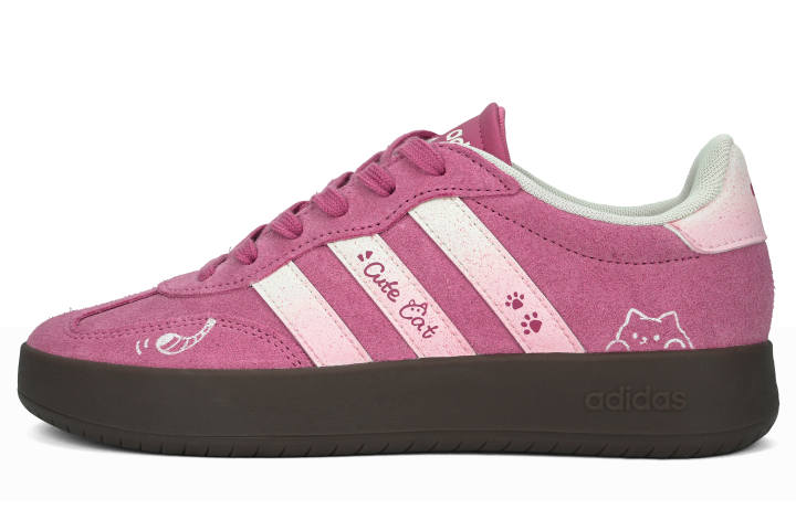 Adidas Adidas BARREDA Pink Cat Whisper German Army Trainers Unisex Pink