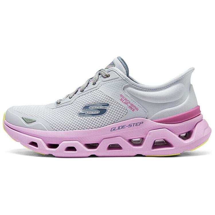 Skechers Glide Step Low top Casual Shoes Women's Gray Purple