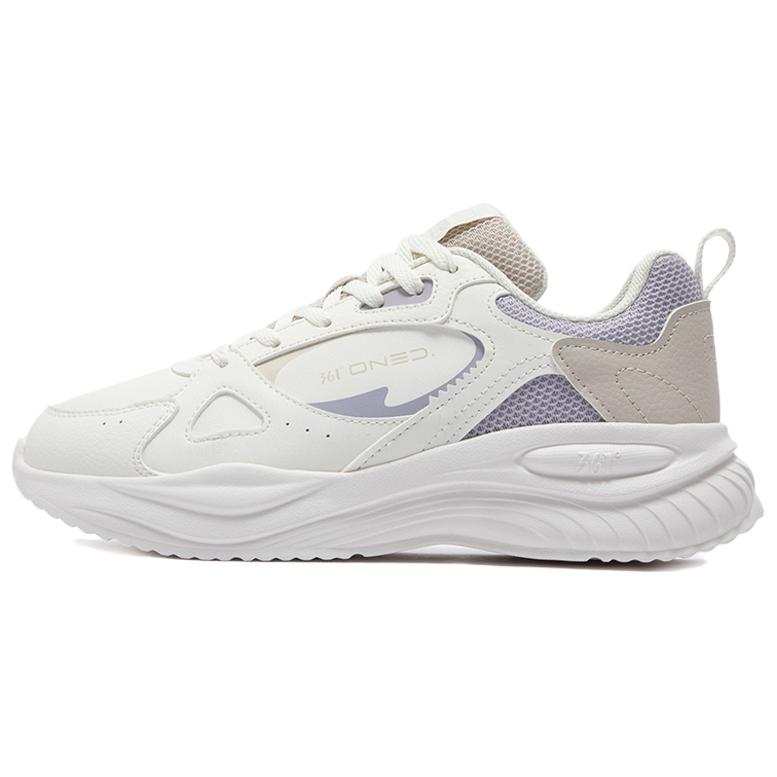 361° Slip Resistant Abrasion Resistant Low top Casual Running Shoes Women's White Purple