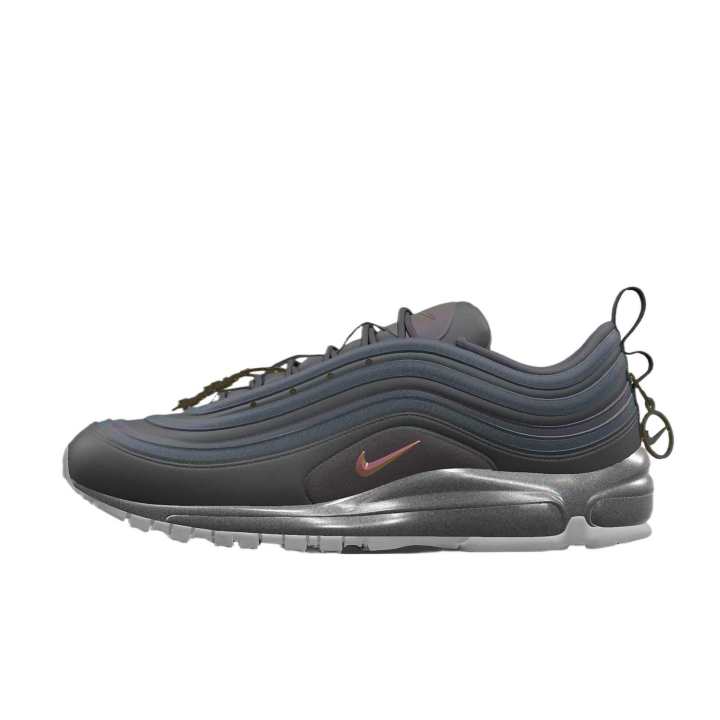 Nike Nike Air Max 97 Abrasion Resistant Low top Running Shoes Women's Black