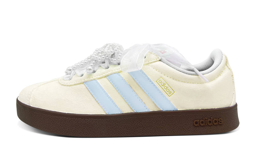 Adidas Adidas VL COURT 2.0 Slip Resistant, Abrasion Resistant, Lightweight Low top Skateboard Shoes Unisex Lemon