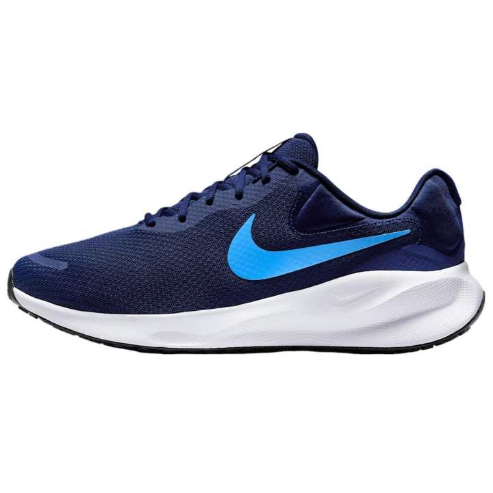 Nike Nike REVOLUTION 7 Slip Resistant Abrasion Resistant Low top Casual Running Shoes Unisex Blue Extra Wide