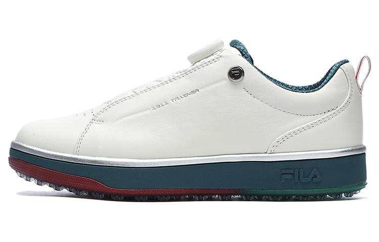 FILA GF 1911 Trainer Cushioning Abrasion Resistant Cushioning, Wear Resistant Low top Golf Shoes Women's White Silver