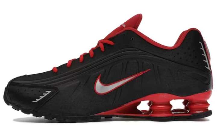 Nike Nike Shox R4 Black Metallic Silver Red