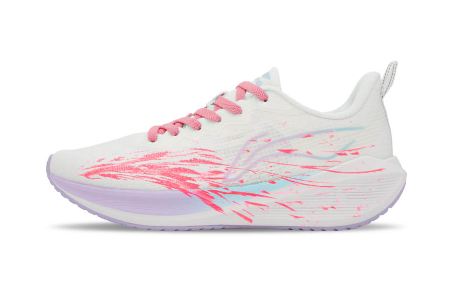 Li-Ning Li Ning Wuyue Cushioning Slip Resistant Breathable Low top Casual Running Shoes Women's Peach