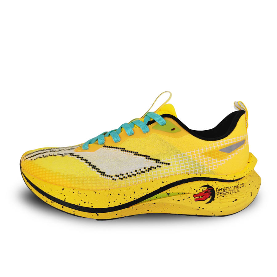 Li-Ning Li Ning Red Hare 7 Pro Cushioning Abrasion Resistant Slip Resistant Low top Running Shoes Men's Banana Yellow