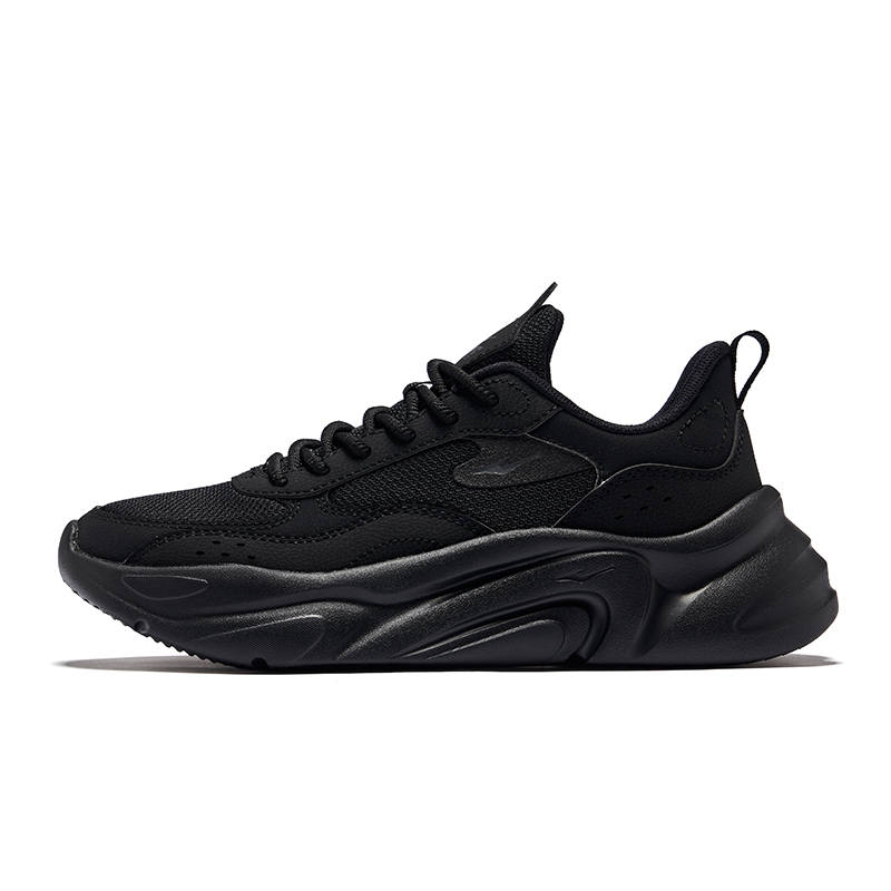 Erke Stretch Walk Abrasion Resistant Breathable Abrasion Resistant Breathable Low top Casual Shoes Women's Jet Black