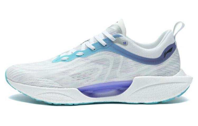 Li-Ning Li Ning Super Light 18 Slip Resistant, Abrasion Resistant, Rebound Low top Running Shoes Men's White Blue Purple