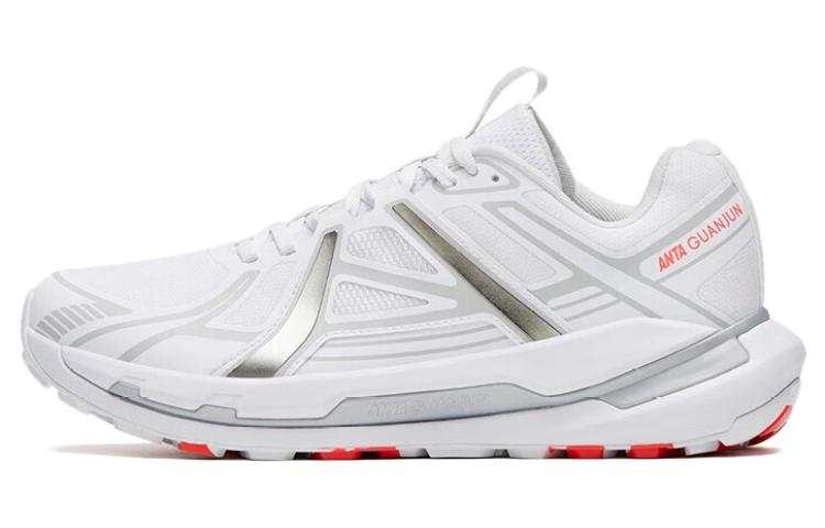 Anta Cushioning Slip Resistant Abrasion Resistant Low top Running Shoes Men's White Gray