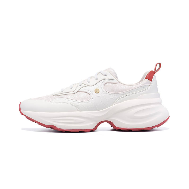 LI-NING 1990 LI NING 1990 Classic Collection Rebound Slip Resistant And Abrasion Resistant Low top Casual Shoes Men's Ecru