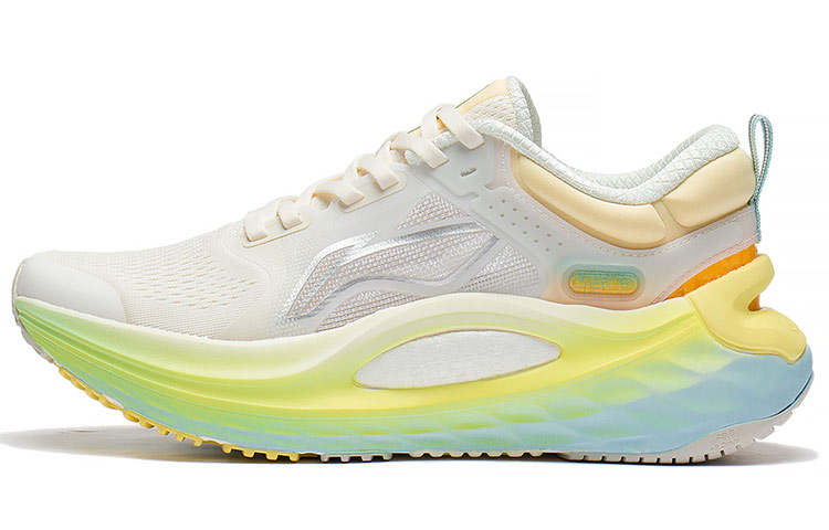 Li-Ning Li Ning Furious Rider 6.0 Support Low top Running Shoes Women's White Yellow
