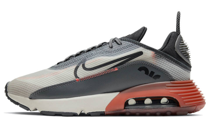 Nike Nike Air Max 2090 Textile, Synthetic Leather Low top Running Shoes Men's Gray White Brown