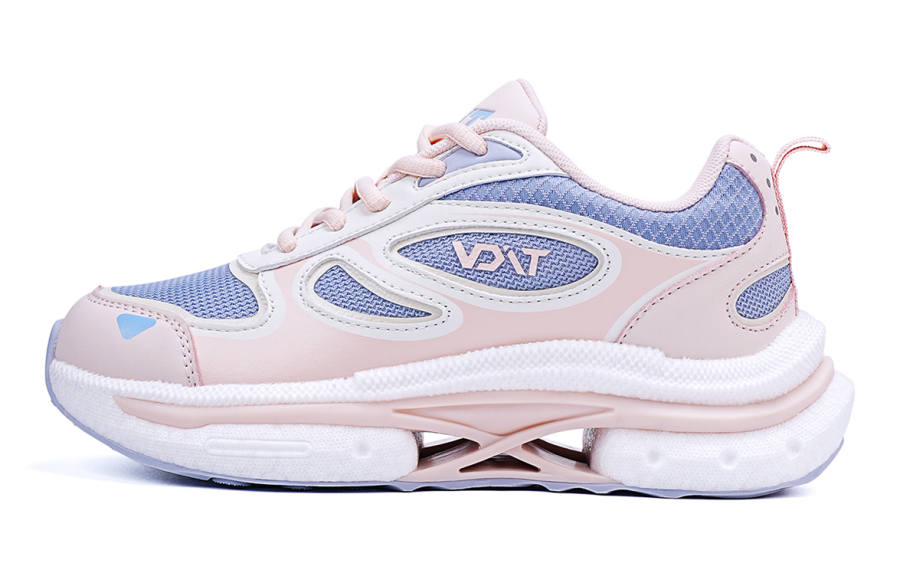 VOIT Cushioning Slip Resistant Breathable Low top Casual Sprint Running Shoes Women's Pink Multicolor Blue