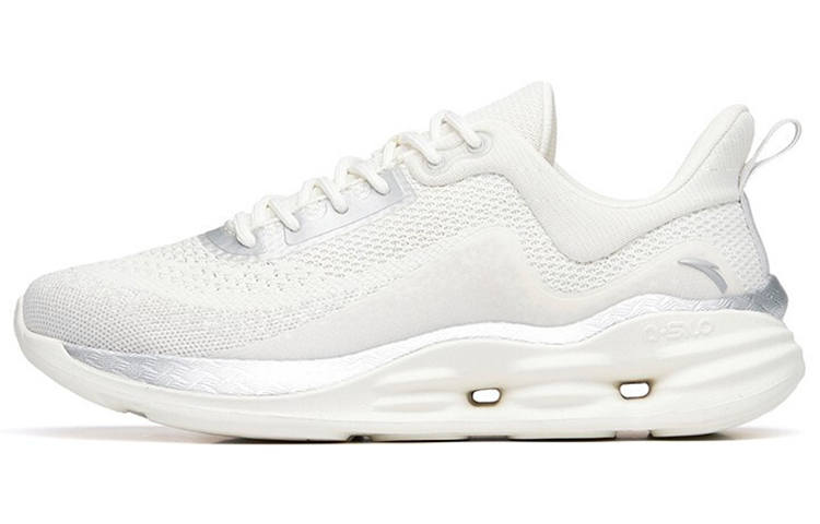 Anta Comprehensive Training Collection Cushioning Breathable Lightweight Low top Running Shoes Men's White Silver