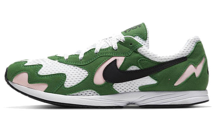 Nike Nike Air Streak Mesh, Textile Slip Resistant Lightweight Low top Running Shoes Unisex White Green